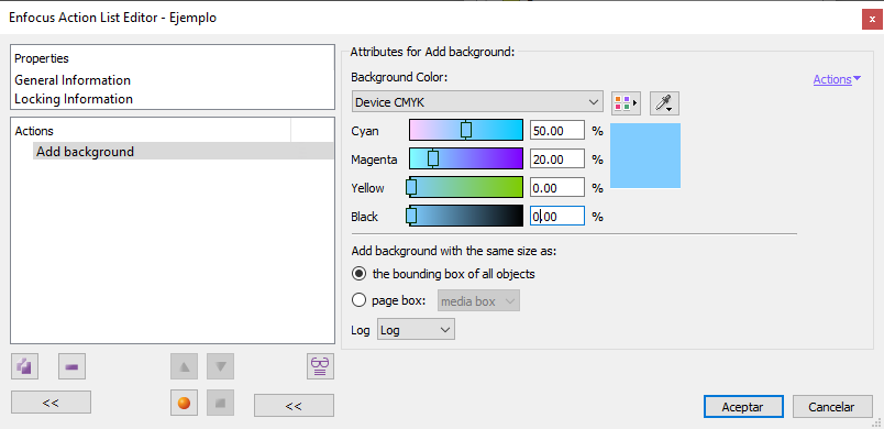 Apply a colour background to a page in a PDF with Enfocus PitStop.