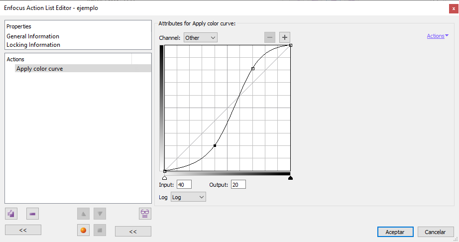 Apply a colour curve in a PDF document with an action list in Enfocus PitStop.