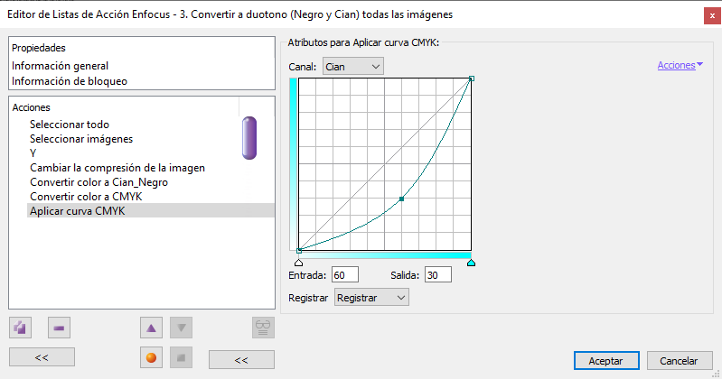 Aplicar una curva a las imágenes de un PDF con PitStop.