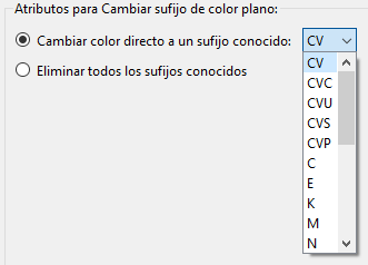 Cambiar sufijo de color directo.