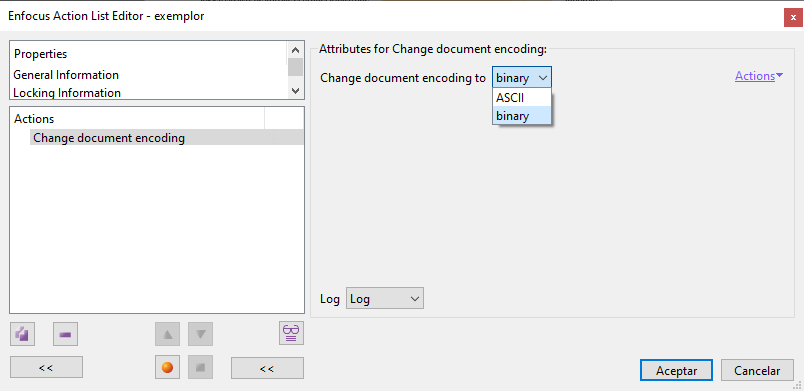 Change document encoding.