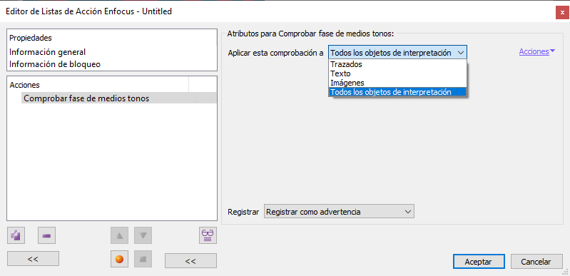 Comprobar la fase de semitonos que hay en un PDF con PitStop.