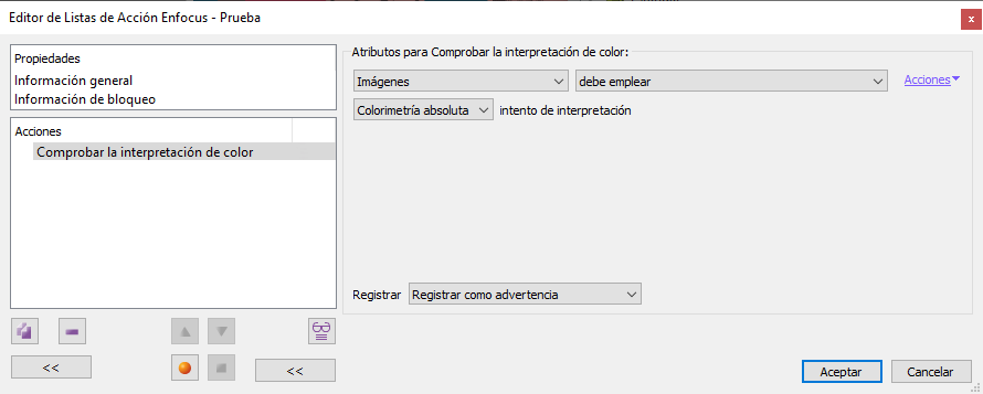 Comprobar los propósitos de interpretación.