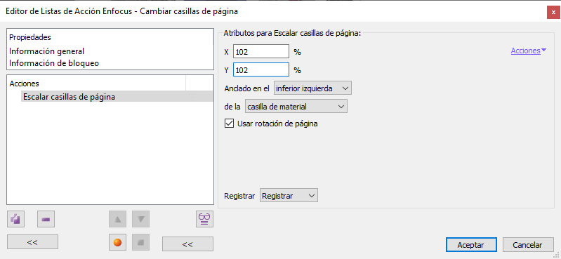 Redimensionar casillas de página de un PDF con Enfocus PitStop.