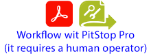 The workflow of PitStop Pro requires a human operator.