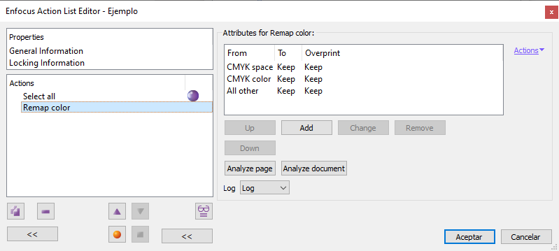 Remap colors in Enfocus PitStop.