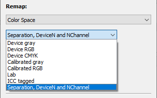 Remap colors in Enfocus PitStop.