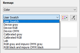 Remap colors in Enfocus PitStop.