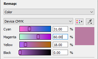 Remap colors in Enfocus PitStop.