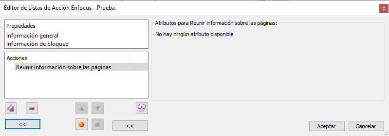 Reunir información sobre las páginas en una acción de PitStop Pro.