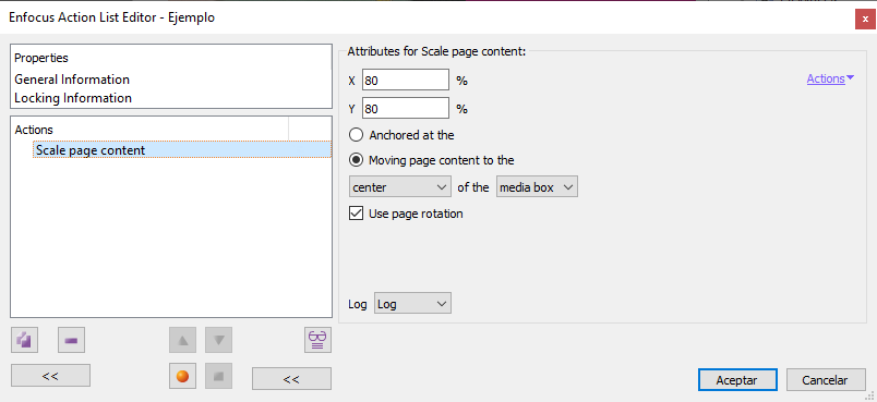 Scale page content inside a PDF with Enfocus PiTStop.