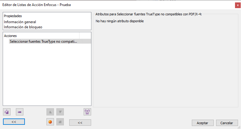 Seleccionar fuentes no compatibles con PDF/X-4 con piTStop.