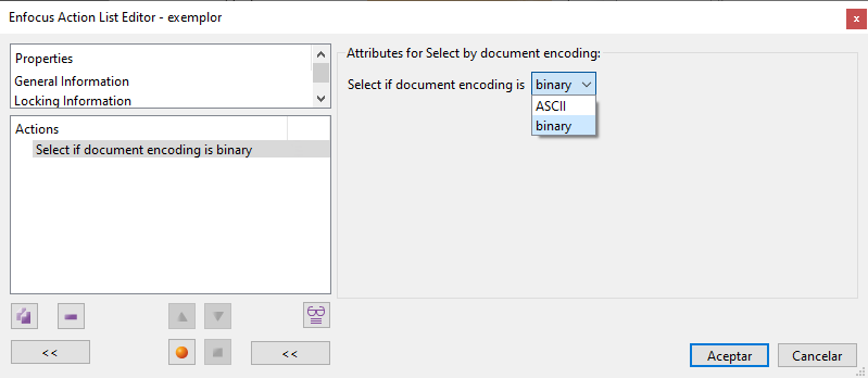 Select by document encoding.