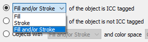 The action list "Select by tagged ICC Profile" in Enfocus PitStop.