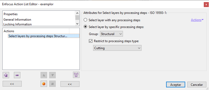 Select layers by processing steps - ISO 19593-1