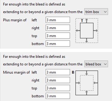 Select objects close to the page edge.