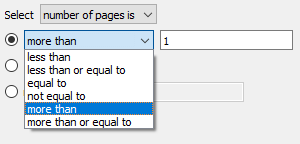 Selecting pages inside a PDF with an action list in Enfocus PitStop.