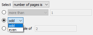 Selecting pages inside a PDF with an action list in Enfocus PitStop.