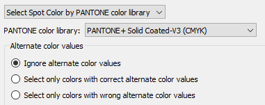 Select the spot colours in a PDF with Enfocus PitStop.