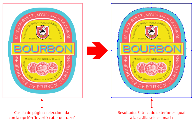 Invertir trazado de objeto.