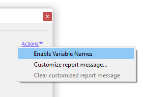 Enabling variables in a list of actions of Enfocus PitStop.