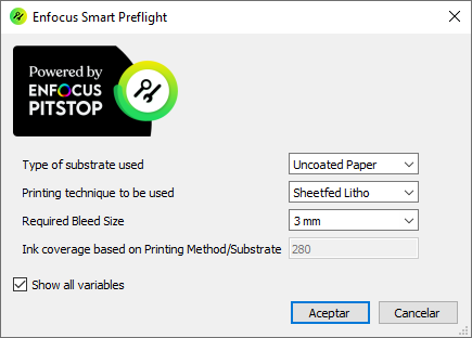 A smart preflight profile in Enfocus PitStop.